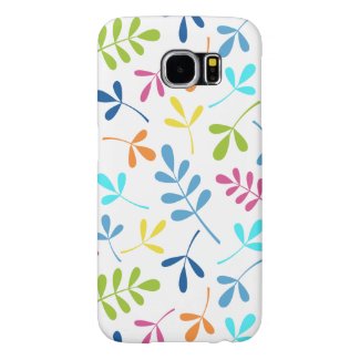 Multicolored Assorted Leaves Pattern Samsung Galaxy S6 Cases