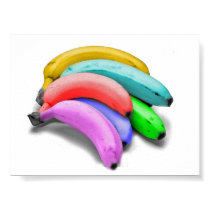 Multicolored banana poster posters
