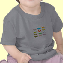 Multicolored bassets kid's T-shirt t-shirts