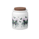 Multicolored Butterfly Candy Jar