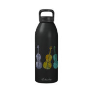 Multicolored Cellos Drinking Bottle