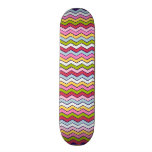 Multicolored chevron zigzag skateboards