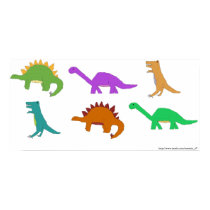 Multicolored Dinosaurs poster posters by serenity_ii Multicolored Dinosaurs poster posters
