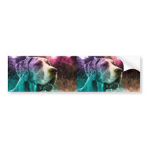 Multicolored Dogge sticker Bumper Sticker