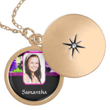 Multicolored floral photo template necklaces