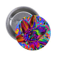 Multicolored flower button