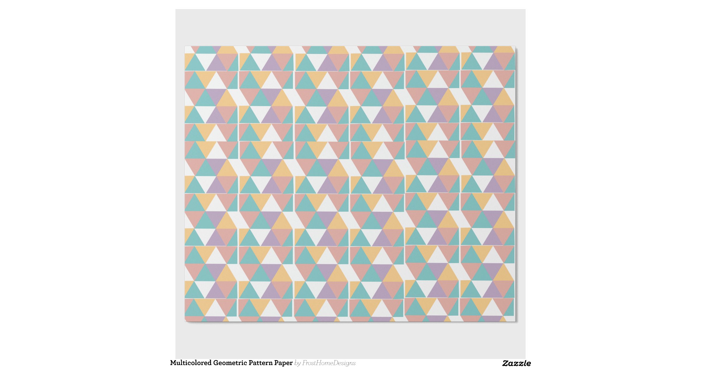 Multicolored Geometric Pattern Paper Wrapping Paper Zazzle