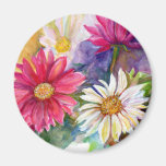 Multicolored Gerbera Daisies Refrigerator Magnets