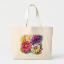 Multicolored Gerbera Daisies Tote Bag