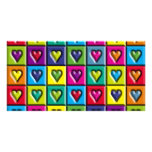 Multicolored Hearts Customized Photo Card