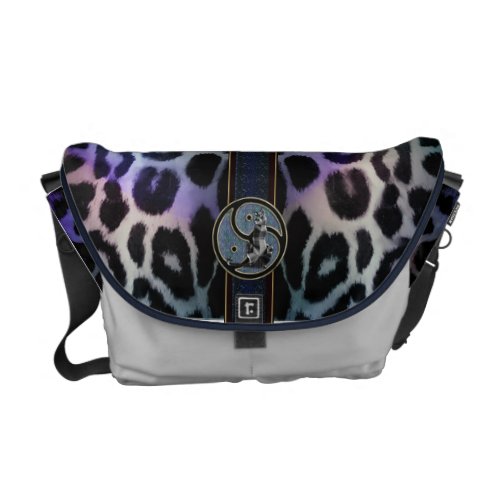 Multicolored Magic Symbolic Leopard Courier Bag rickshaw_messengerbag