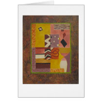 Multicolored modern abstract art card