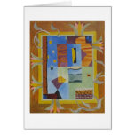 Multicolored modern abstract art card
