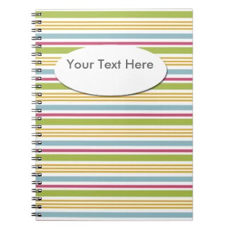 Multicolored Notebook with Oval Label