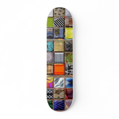 Multicolored Patterned Skateboard by JKdesigns
