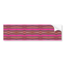 Multicolored Pink Orange Pattern Folk Art Mexico Bumper Sticker