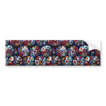 Multicolored rounds bumper sticker