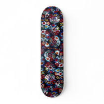Multicolored rounds skateboard deck