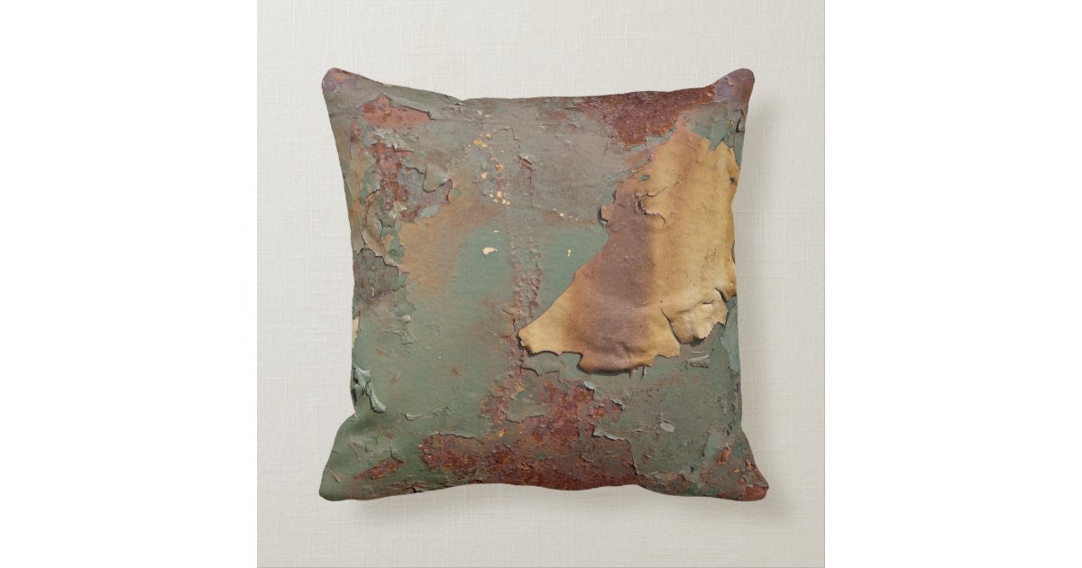 Multicolored Rust Corrosion Throw Pillow Zazzle