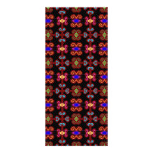Multicolored Scrollwork Rack Card