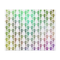 Multicolored Seahorse Pattern Flyer Design