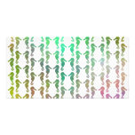 Multicolored Seahorse Pattern Custom Photo Card