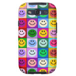 Multicolored Smiley Squares Samsung Galaxy SIII Case