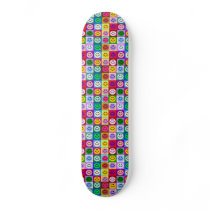Multicolored Smileys Skateboard