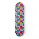 Multicolored Smileys Skateboard