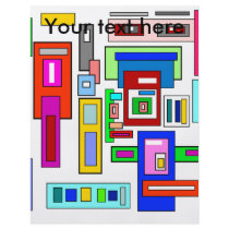 Multicolored squares and rectangles flyer
