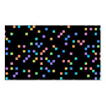 Multicolored Squares on Black. Business Card