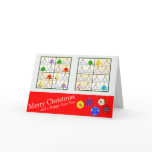 Multicolored Sudoku for Christmas Card