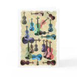 Multicolored Violin Wallpaper cards
