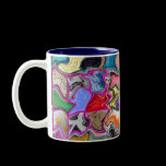 Multicolored Warped Patterned Mug mugs