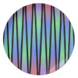 Multicolored Zig Zag Pattern plates