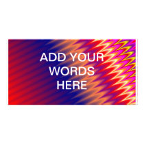 Multicolored zizzag waves background photo card template
