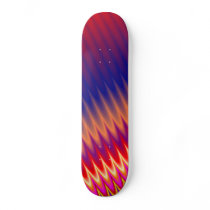 Multicolored zizzag waves skateboard