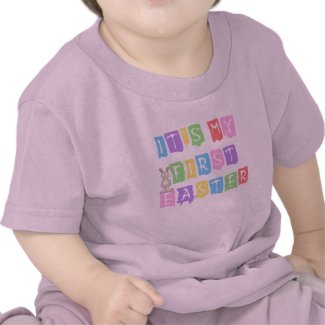 Multicolors Text First Easter Tshirt shirt