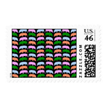 Multicolour Hogs US Postage Stamp