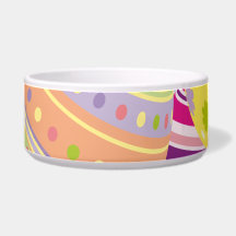 Multicoloured easter eggs dog bowls