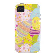 Multicoloured easter eggs iPhone 4 cover