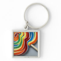 Multicoloured lollipop, close-up key chains