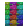 Multicoloured peppers postcards