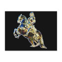 Multicoloured Statue of Horse and Rider postcards