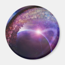 Multigenerational Interstellar City Ship Refrigerator Magnet