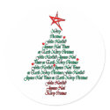 Multilanguage Chistmas Card Feliz Natal Tree stickers