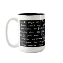 Multilingual Peace mugs