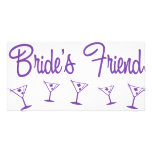 MultiMartini-BridesFriend-Purp Custom Photo Card