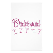MultiMartini-Bridesmaid-Pink Custom Stationery