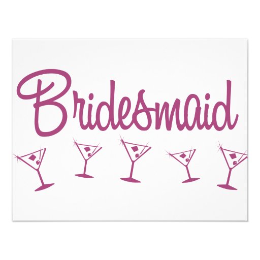 MultiMartini-Bridesmaid-Pink Invitation